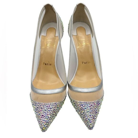 Christian Louboutin Galativi Strass Crystal Mesh 38 - Picture 5 of 13